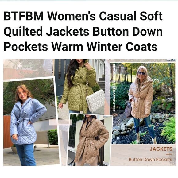 BTFBM NWT Hooded, Quilted, Puffer Coat, Silvery Blue - Picture 3 of 10